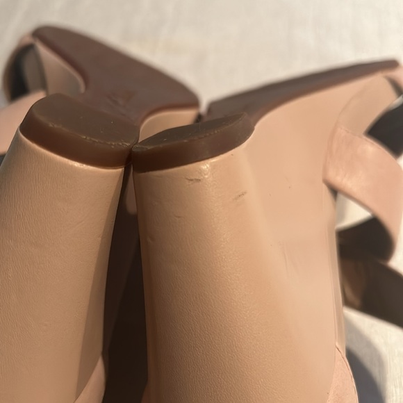 Clark’s ‘Acina’ Newport Women’s Leather Heeled Wedges Tan/Baby Pink color Sz 7.5 - Picture 11 of 11